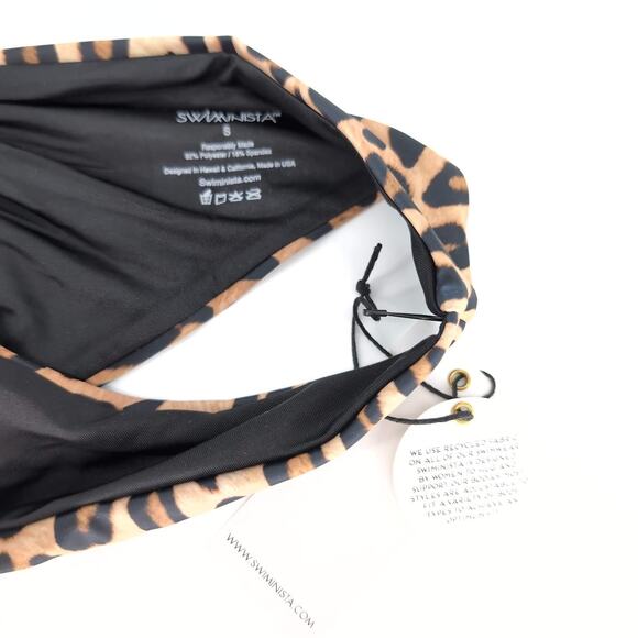 Swiminista Brave Bottom Leopard Print Bikini Bottoms Swimwear - Size S - NWT - Picture 6 of 16